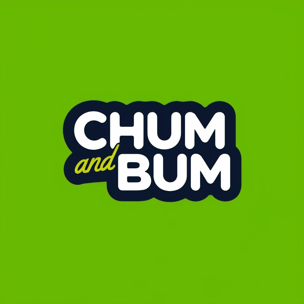 Modern Minimalist CHUM and Bum Logo with Vibrant Colors