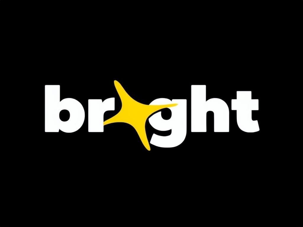 Bold Minimalist Bright Logo with Starburst Design