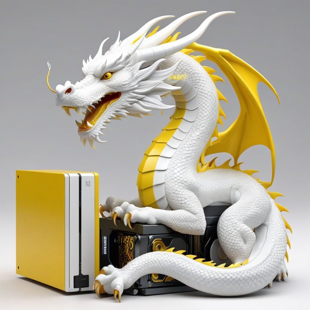 A completely white Chinese calm dragon by Айнур Юлтыев - Playground