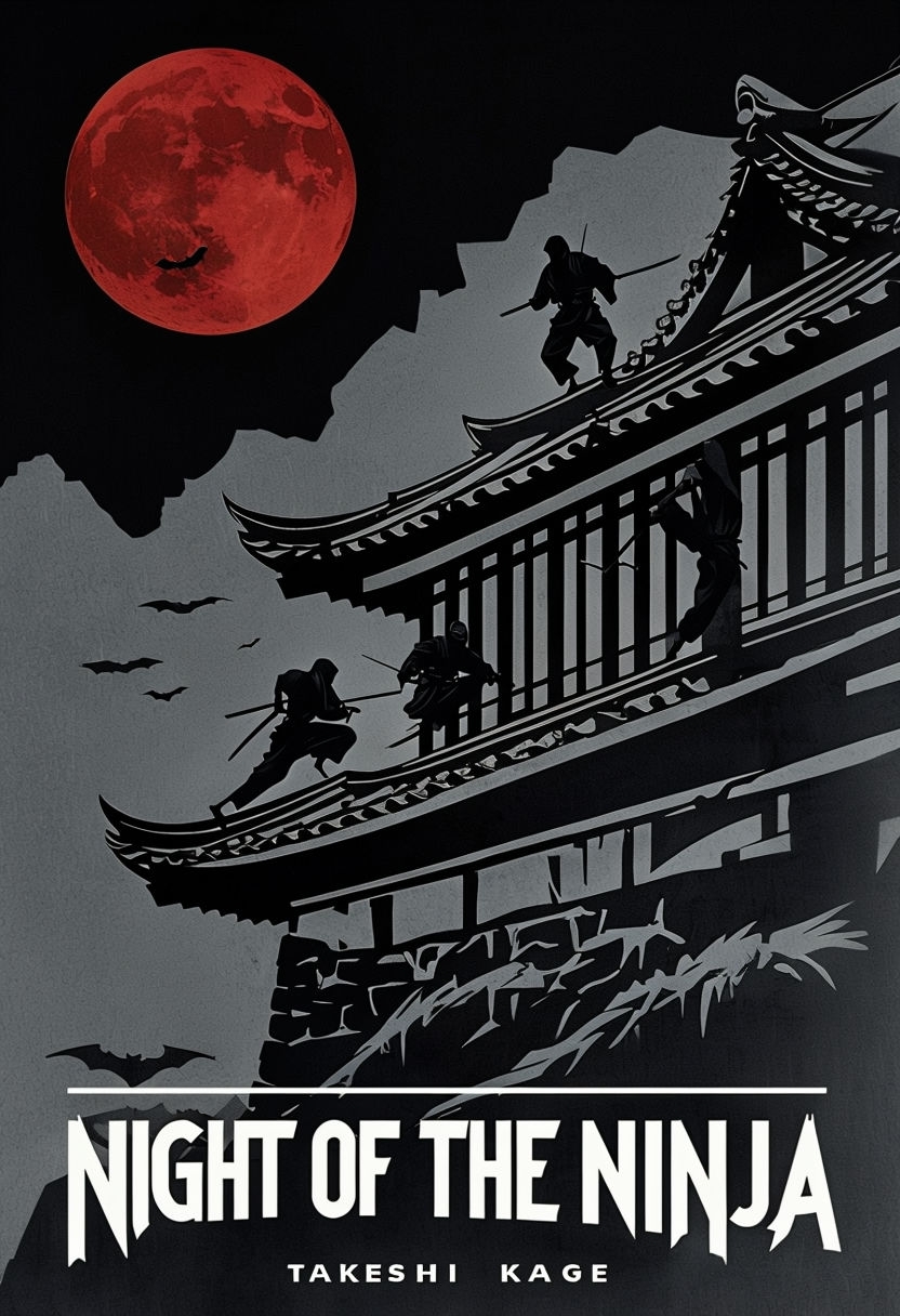 Night of the Ninja Historical Thriller Book Cover Design