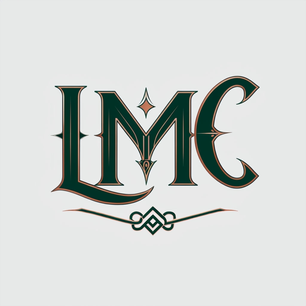 Modern Forest Green LMC Monogram Logo Design