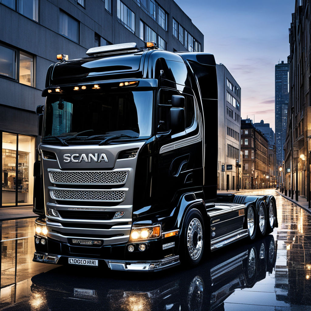 A modified Scania truck with a custom body kit by FlexACE A - Playground