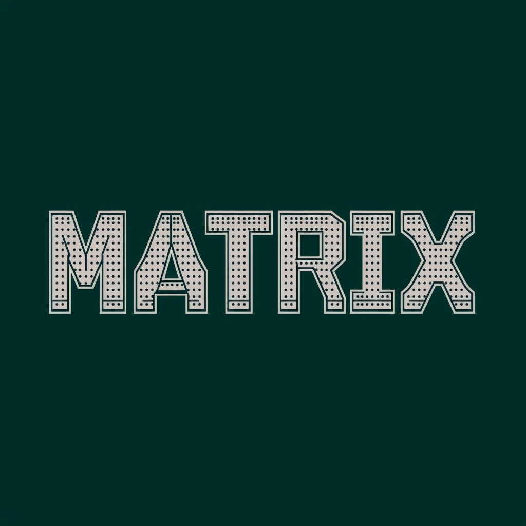 Grid-Based MATRIX Typography Illustration for Logo