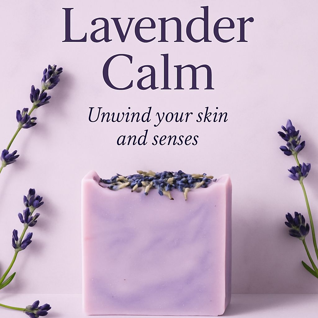 Elegant Lavender Soap Bar Minimalist Product Advertisement Ads