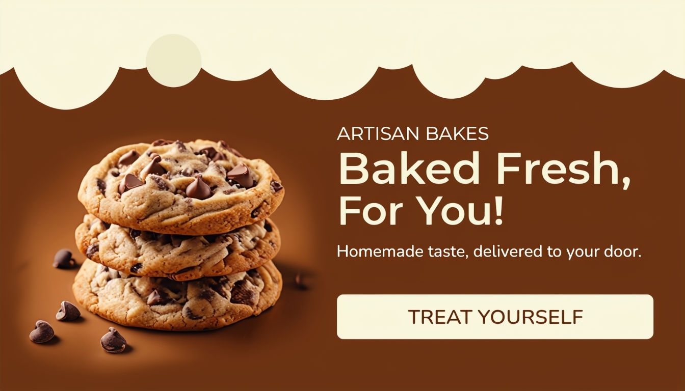 Warm Artisan Bakes Chocolate Chip Cookies Advertisement