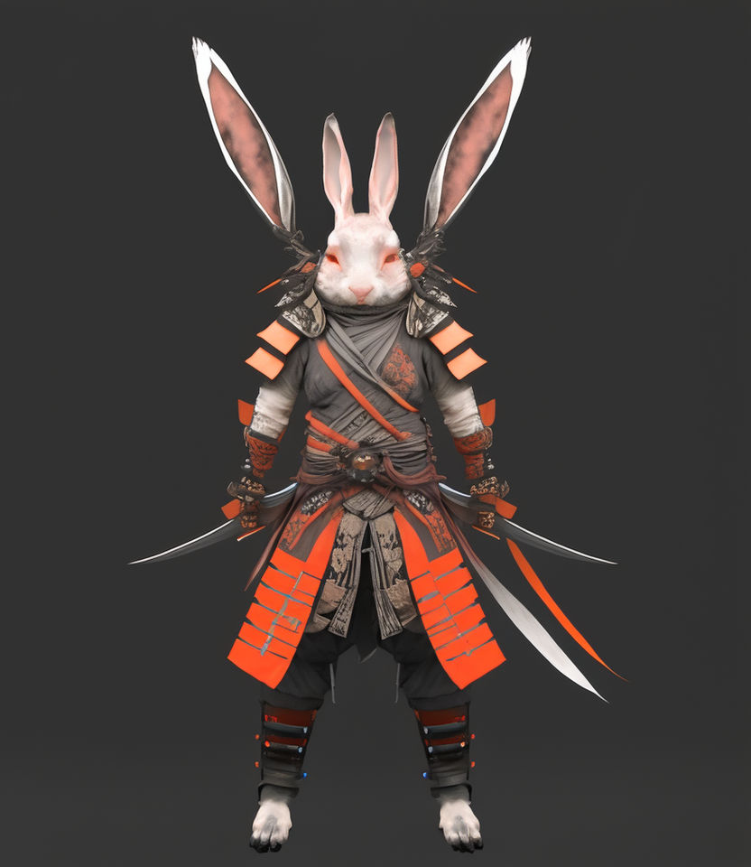 A Carrotpunk Samurai Rabbit by Mike S - Playground