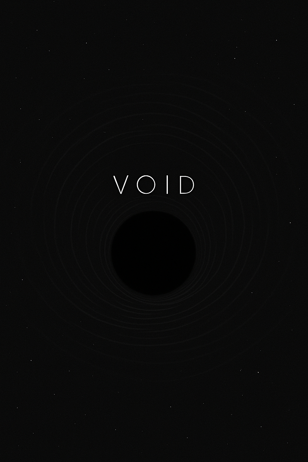 Dark Cosmic VOID Minimalist Artwork Poster