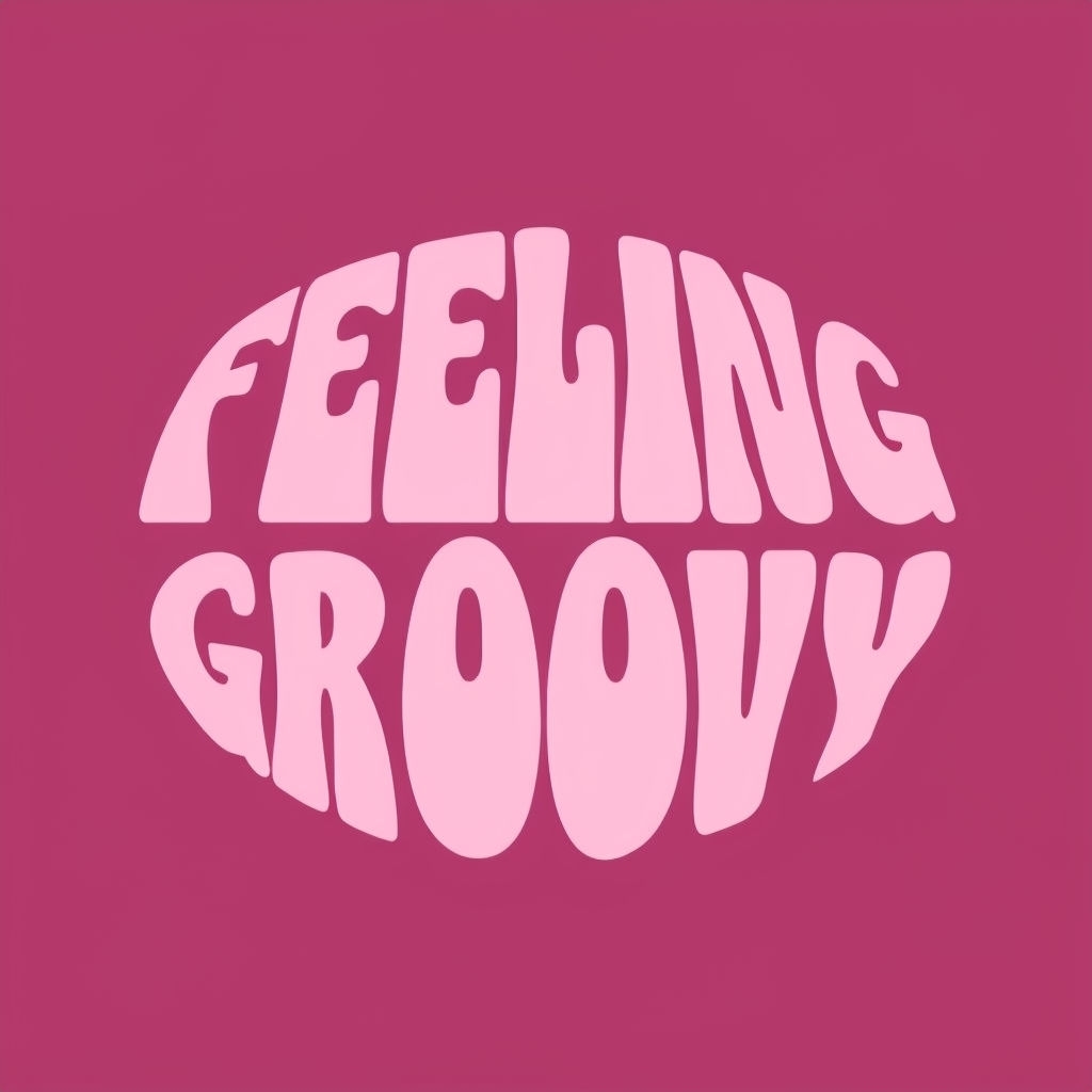 Feeling Groovy Retro Minimalist Graphic Design Sticker