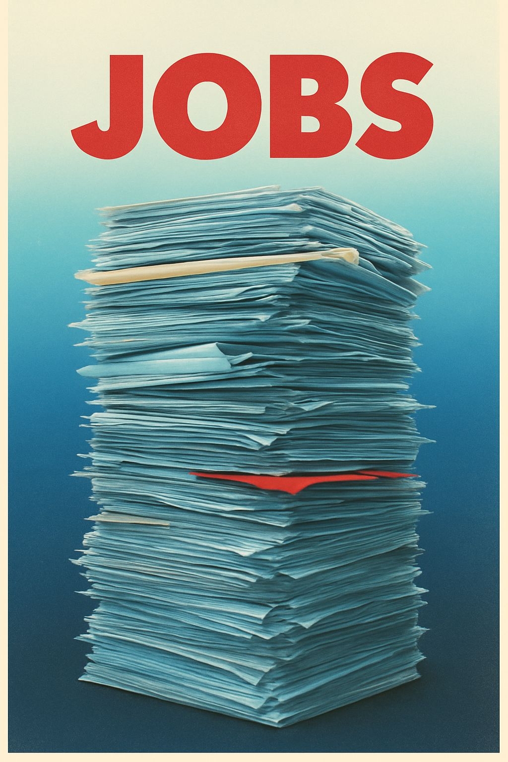 Bold JOBS Promotional Poster with Minimalist Design Elements