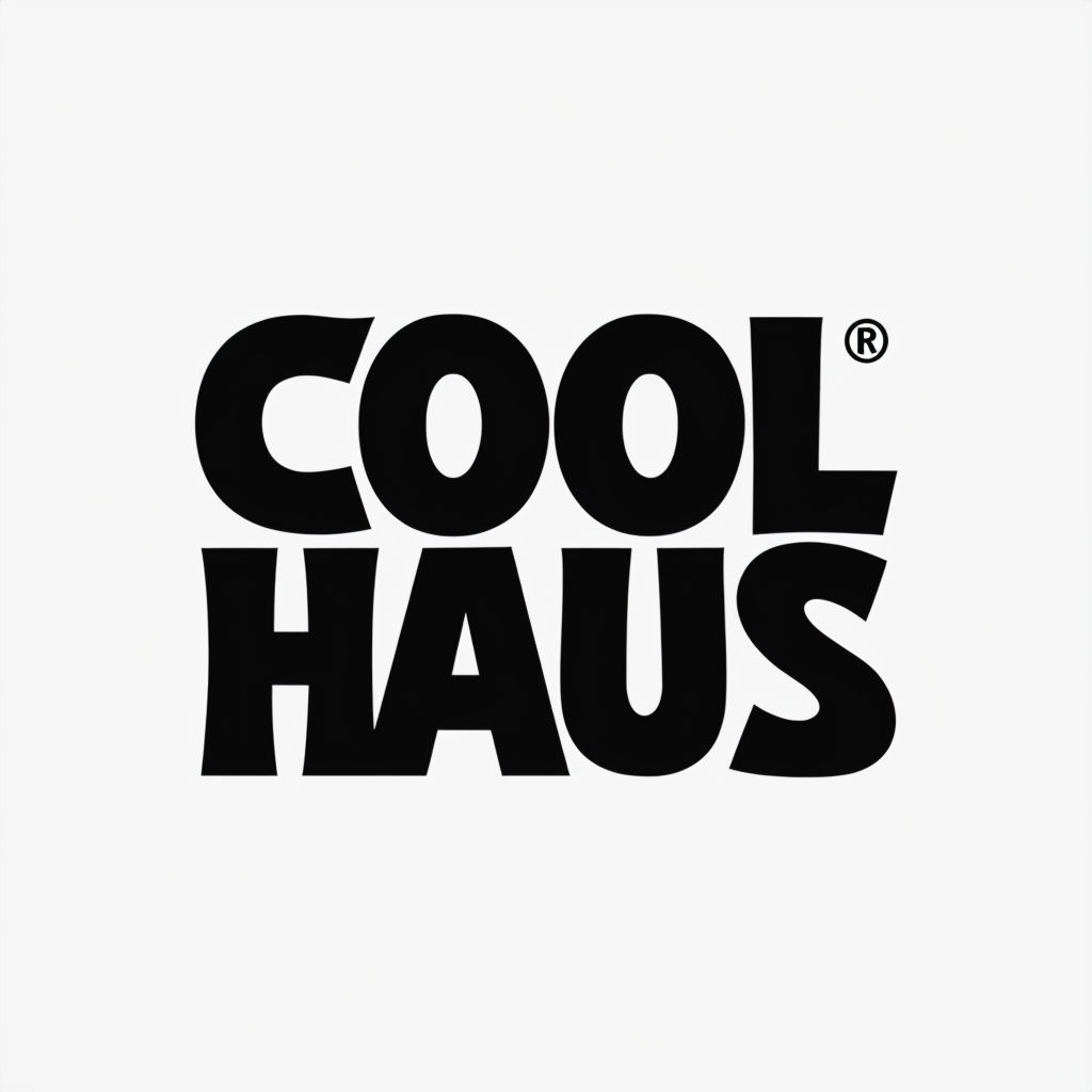 Bold Modern Minimalist COOL HAUS Logo Design