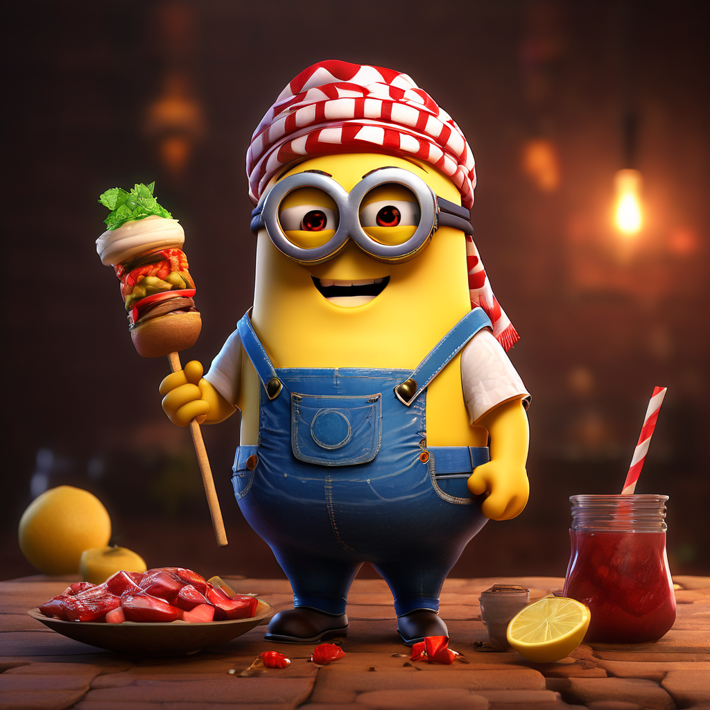 Generate a arabic minion like character by malbin jose - Playground