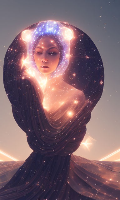 A portrait of the goddess of space by Vincent Diodovich - Playground