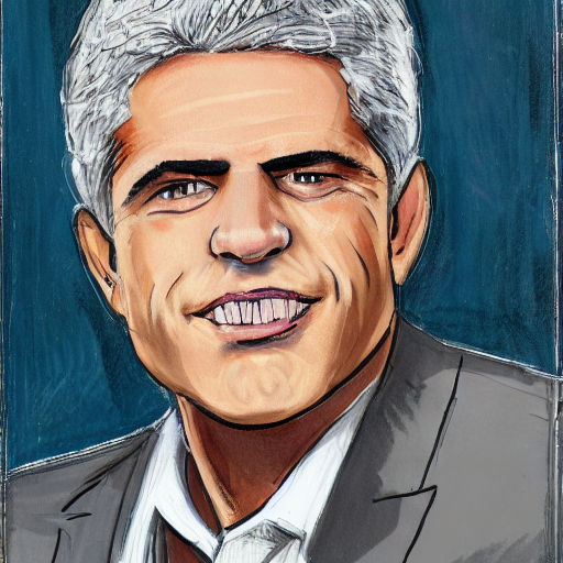 Portrait of Israeli politician 