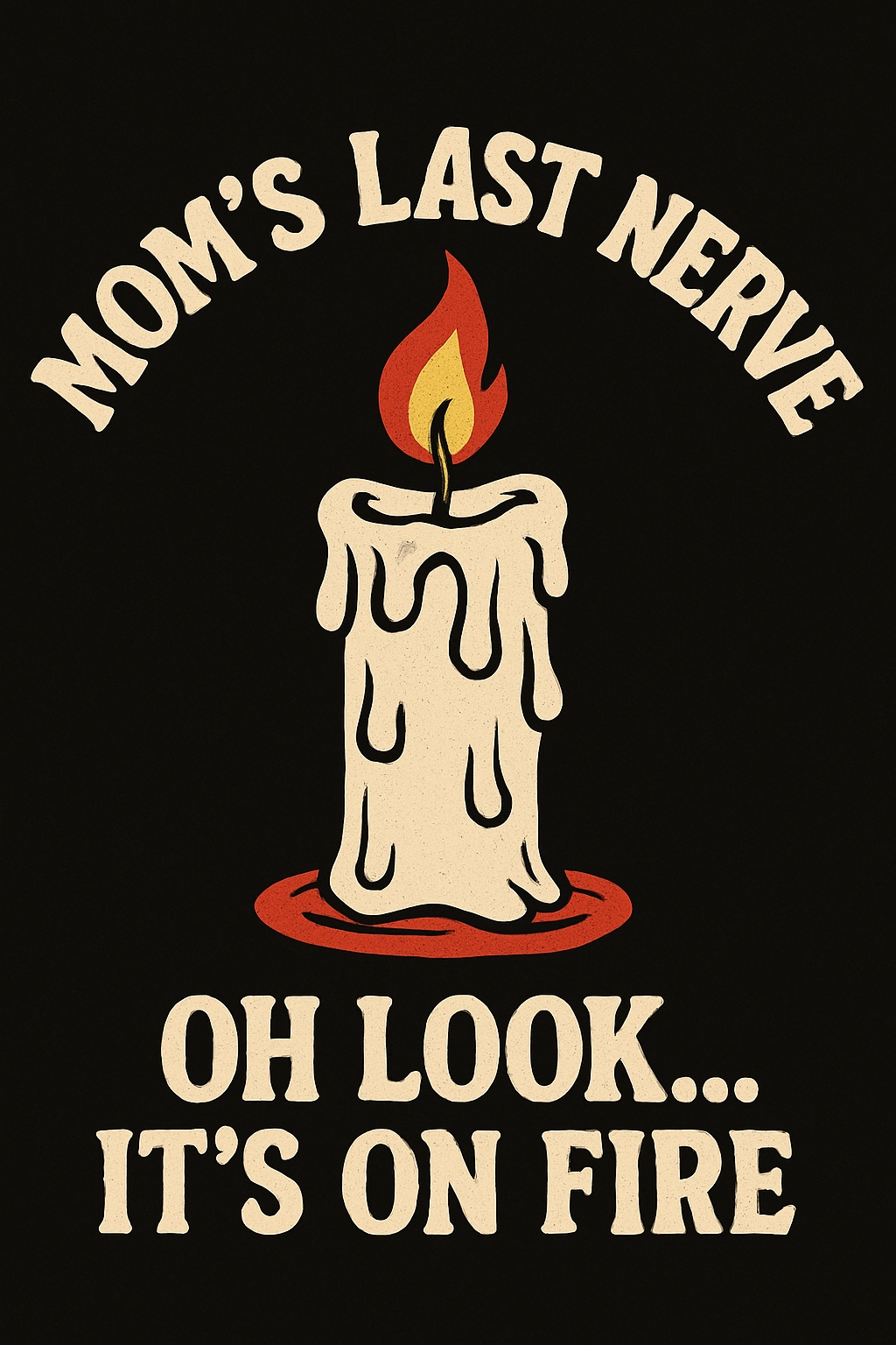 Vintage Candle Humor Illustration T-Shirt