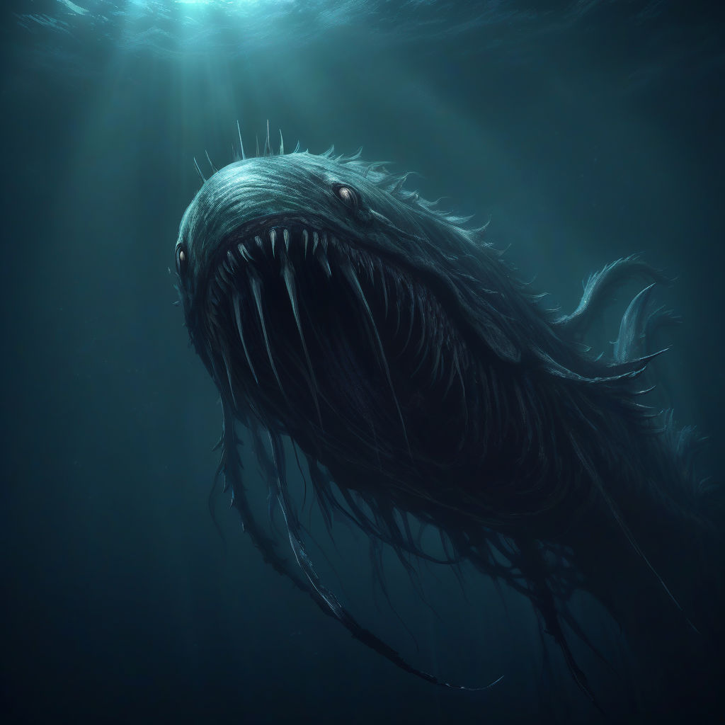 Giant horryfying long leviathan sea creature lurking in the ... by ...