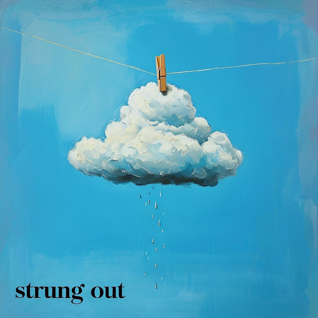 Whimsical Cloud on a Thread Dreamlike Art for Spotify Album Cover