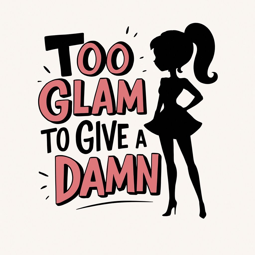 Too Glam to Give a Damn Confident Female Silhouette Sticker