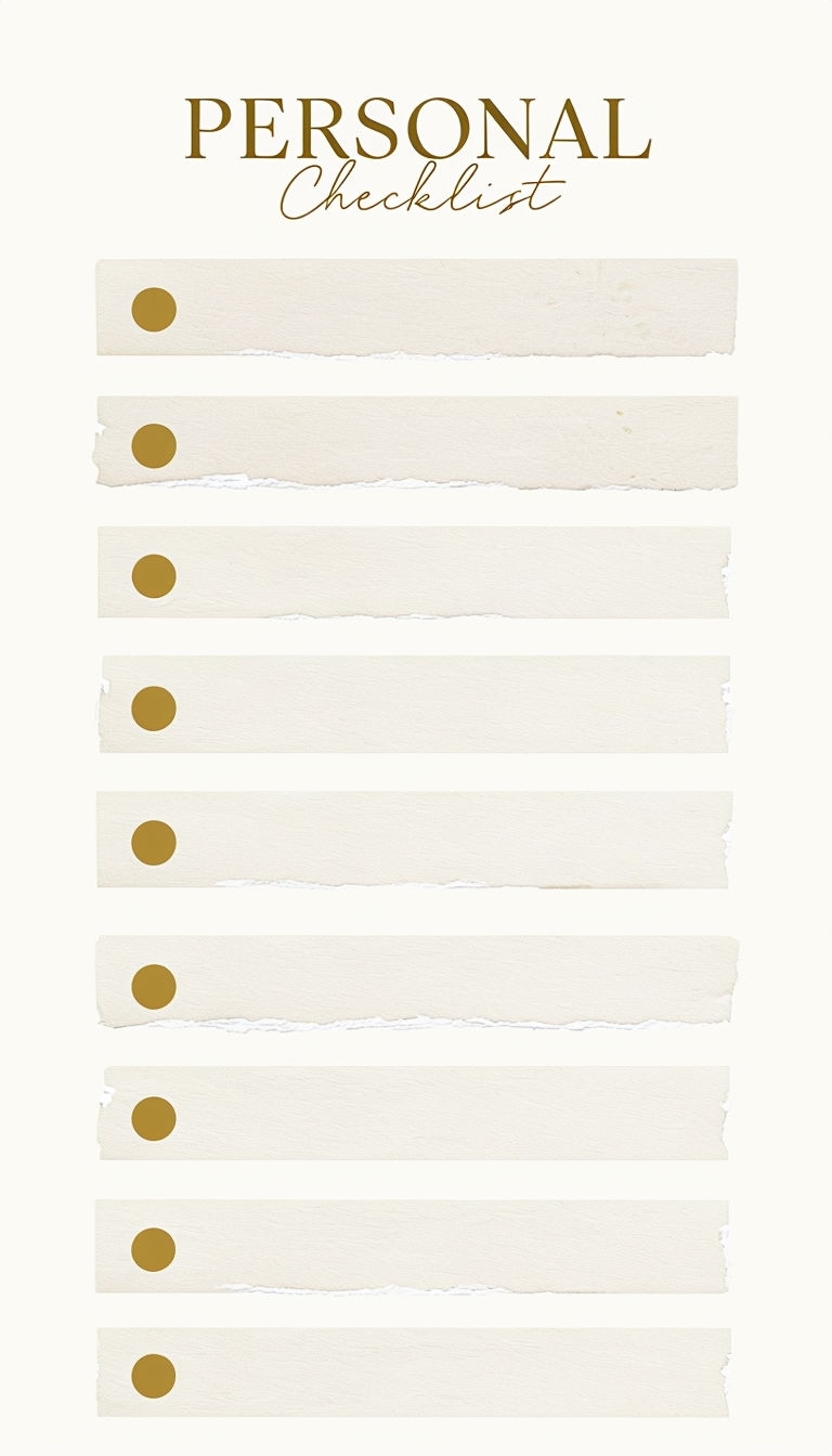 Minimalistic Personal Checklist Design for Easy Organization Social Media Post