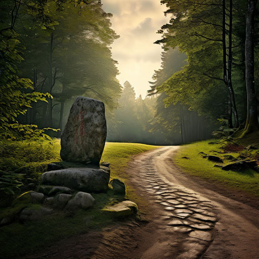 A stone from a fairy tale at the crossroads of the road by Анна Попова ...