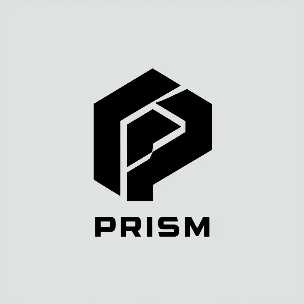 Modern Minimalist Geometric Prism Logo Design