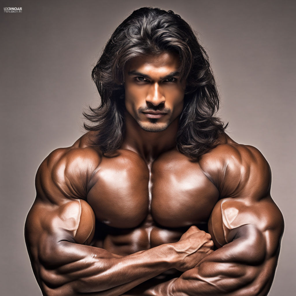 bodybuilder with long haur