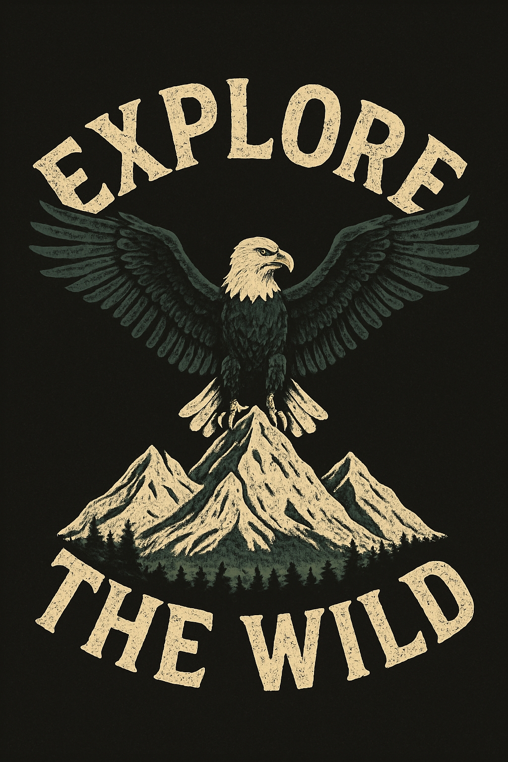Vintage Eagle Explore the Wild Adventure T-Shirt