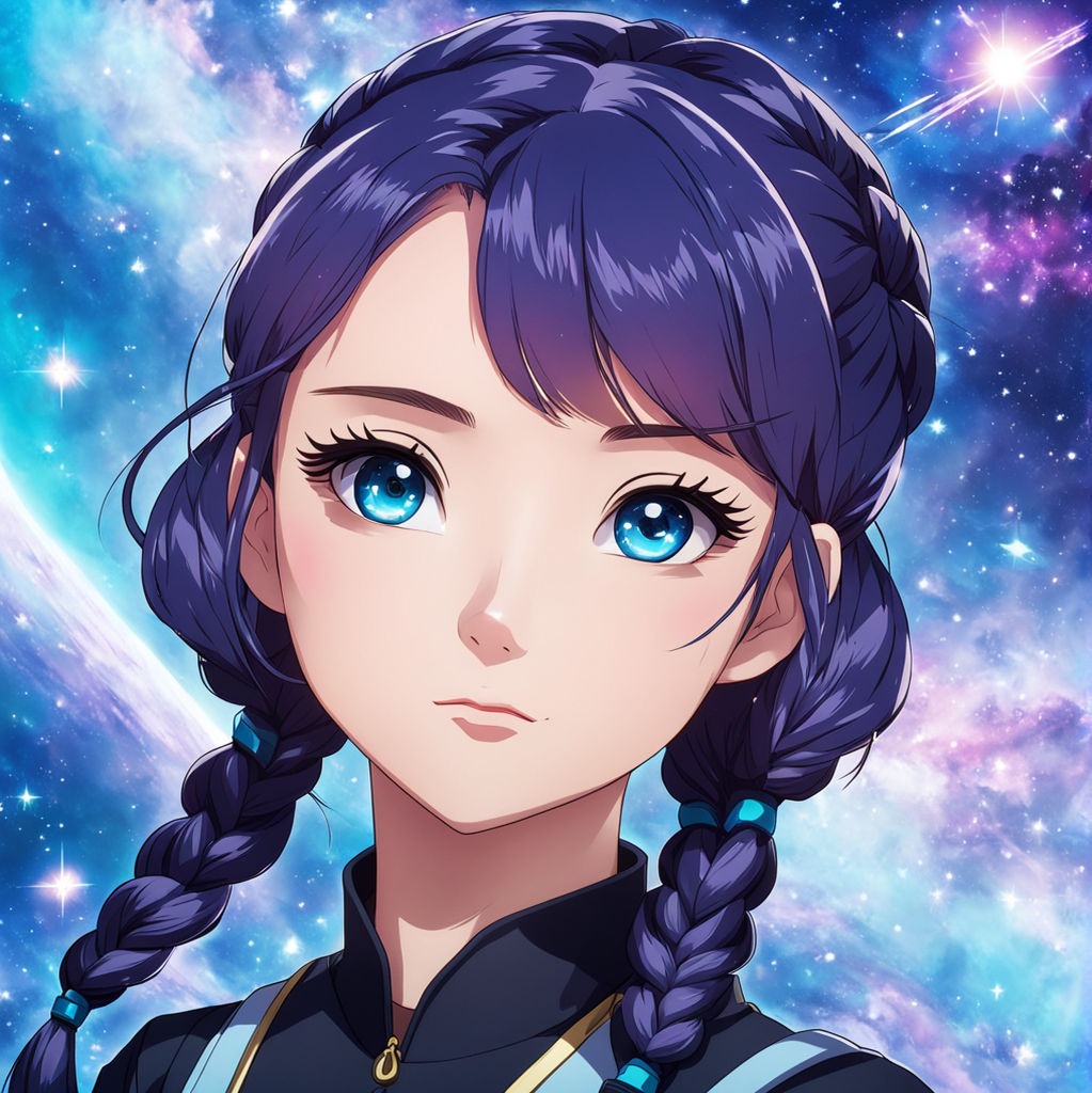 Female Celestial voyager anime style profile picture with pi... by ...