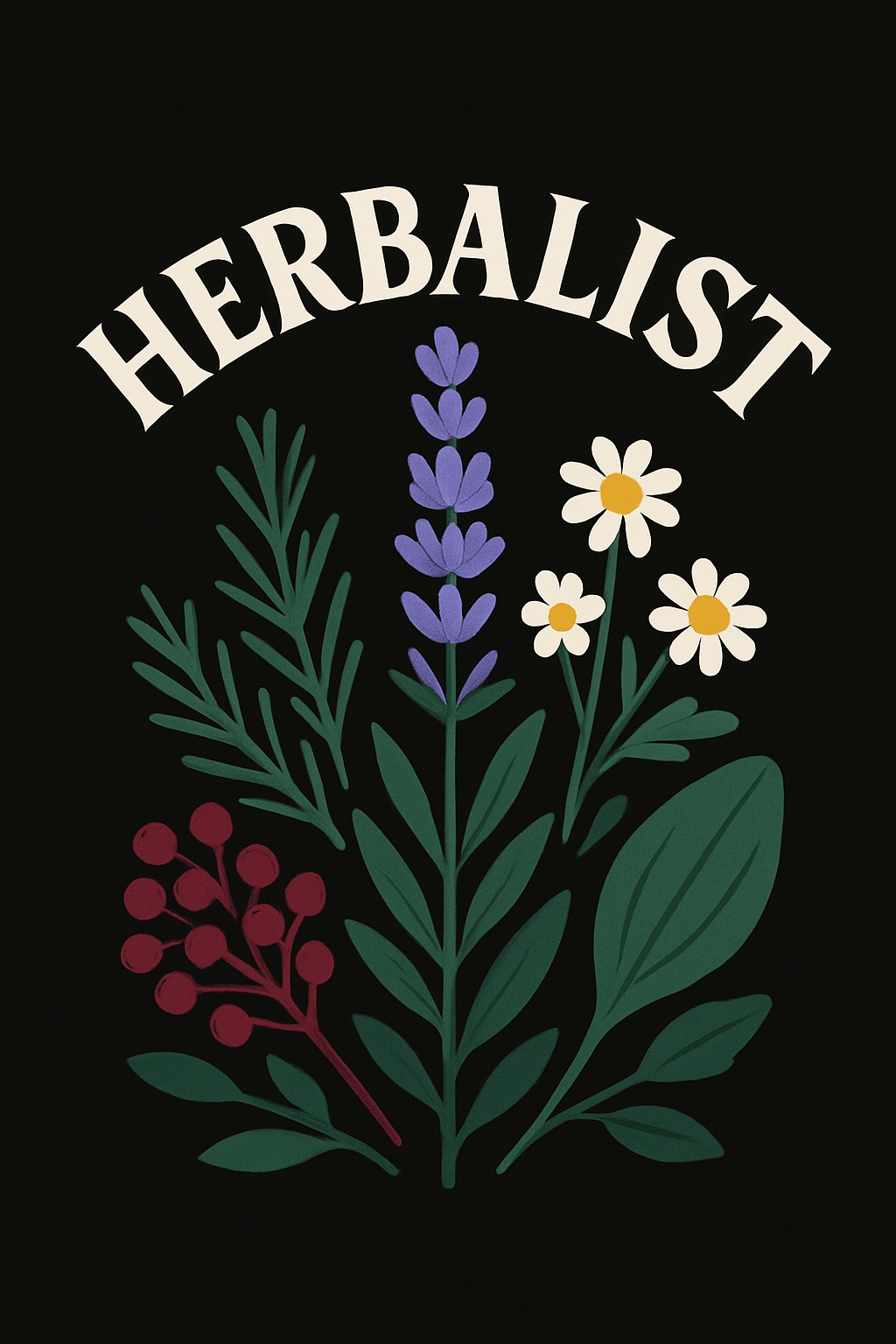 Minimalist Herbalist Botanical Illustration T-Shirt