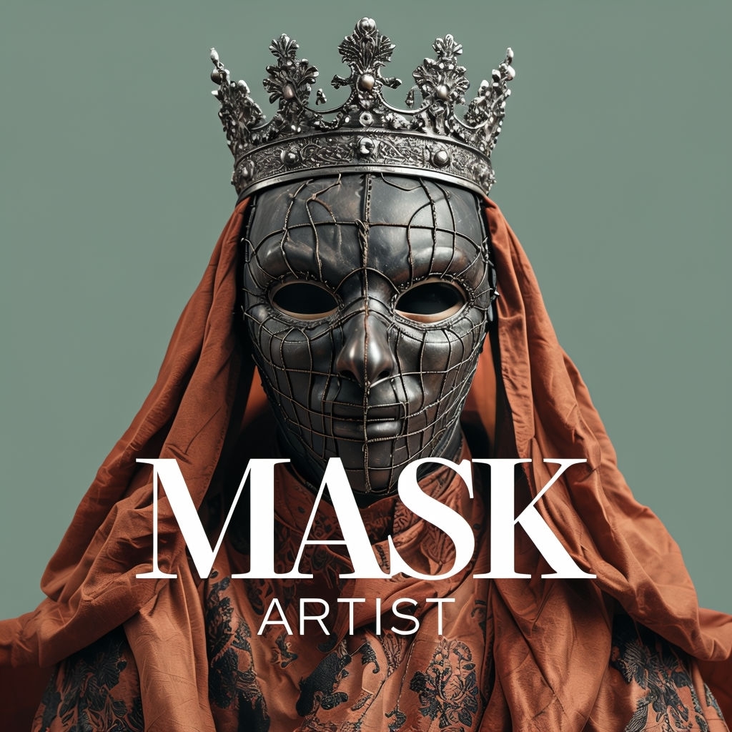 Intricate Masked Figure with Ornate Crown Album Cover