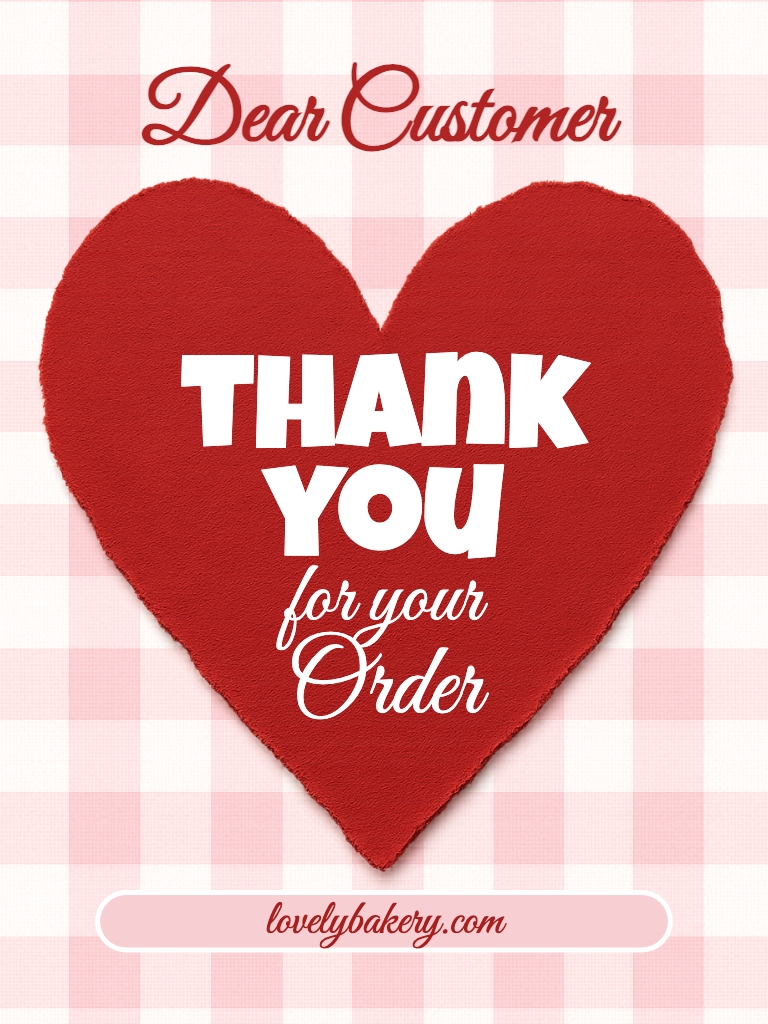 Cozy Heartfelt Thank You for Your Order Flyer Design