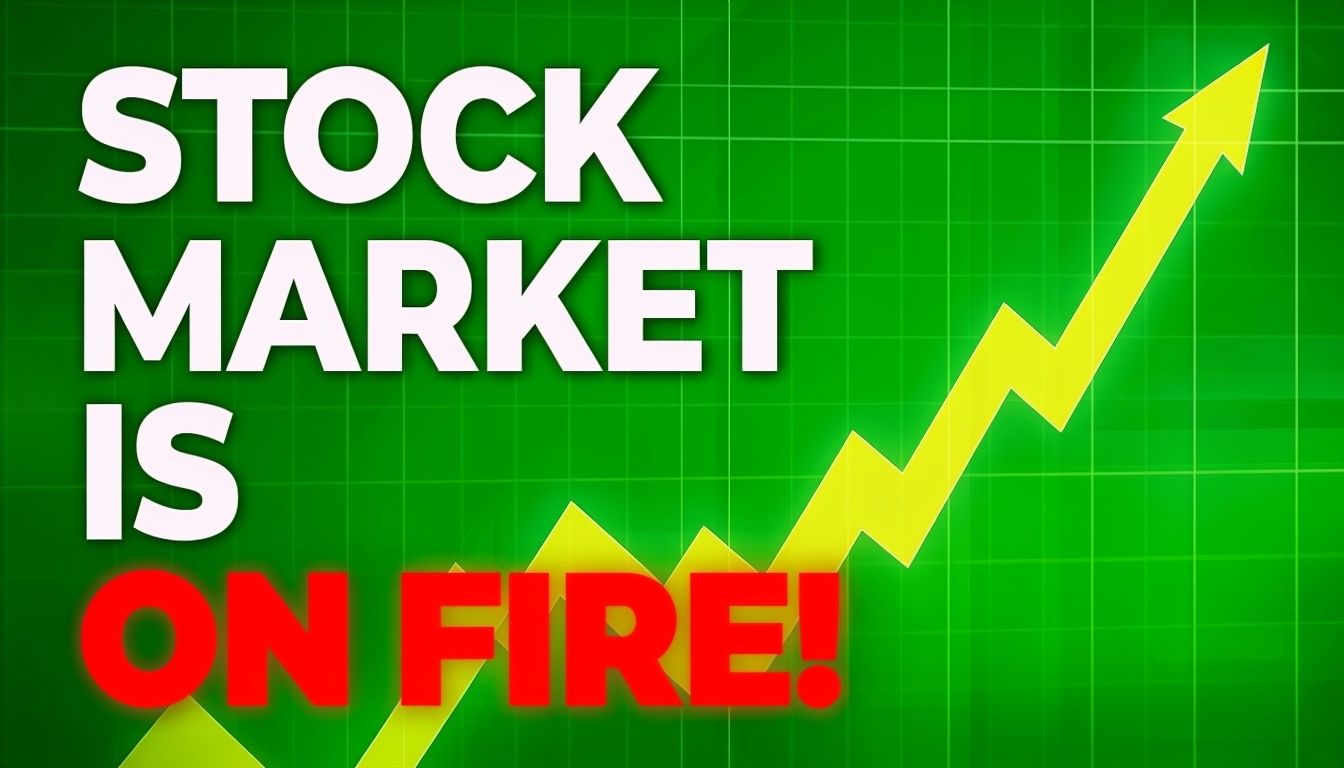 Bold Stock Market Is On Fire YouTube Thumbnail Design Social Media Post