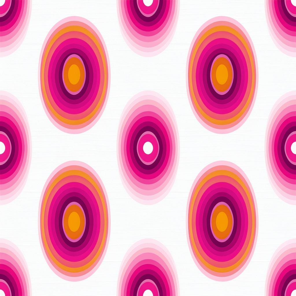 Modern Geometric Oval Pattern with Vibrant Color Gradients Seamless Pattern