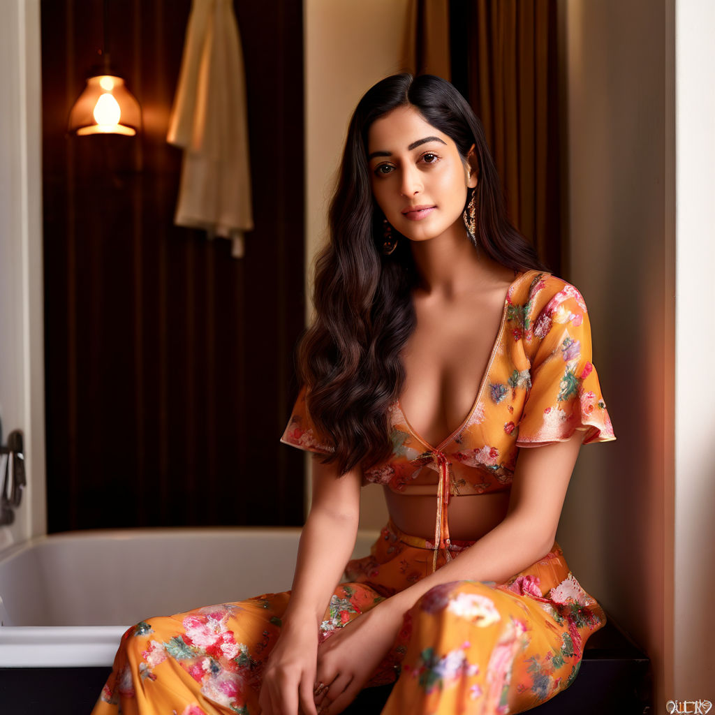 Alia Bhat is sitting topless