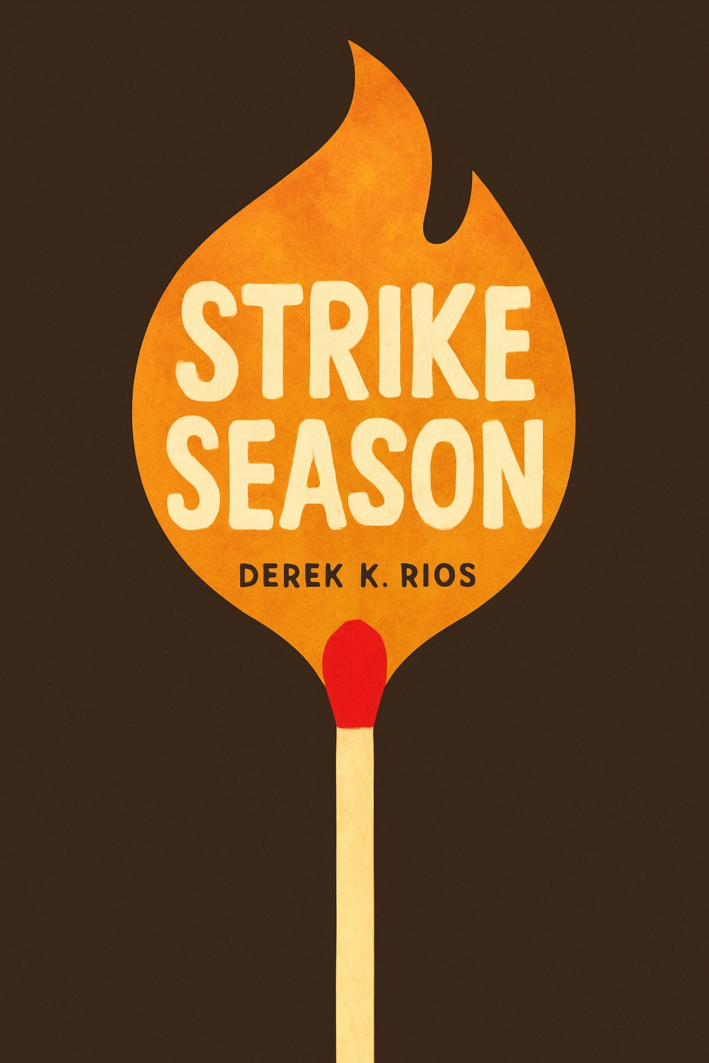 Striking Matchstick and Flame Text Minimalist EBook Cover