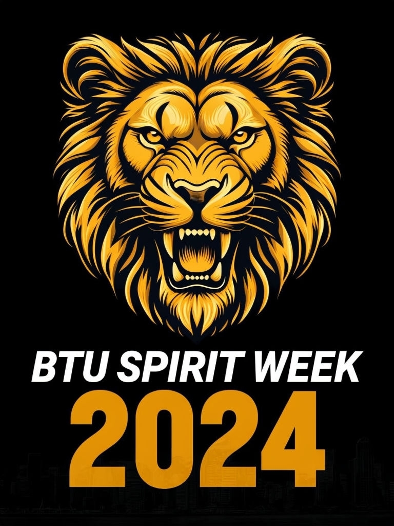 Roaring Lion Illustration for BTU Spirit Week T-Shirt