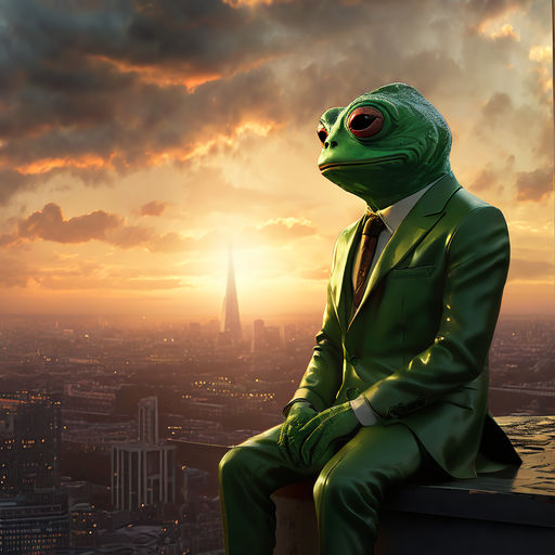 Humanoid wearing Pepe the Frog's iconic green suit by Nishant Kumar ...