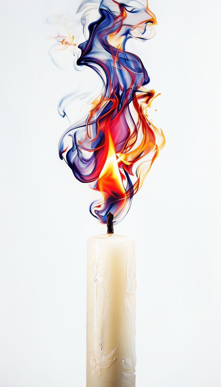 Elegant Cream Candle with Dynamic Flame Art Phone Case Cover