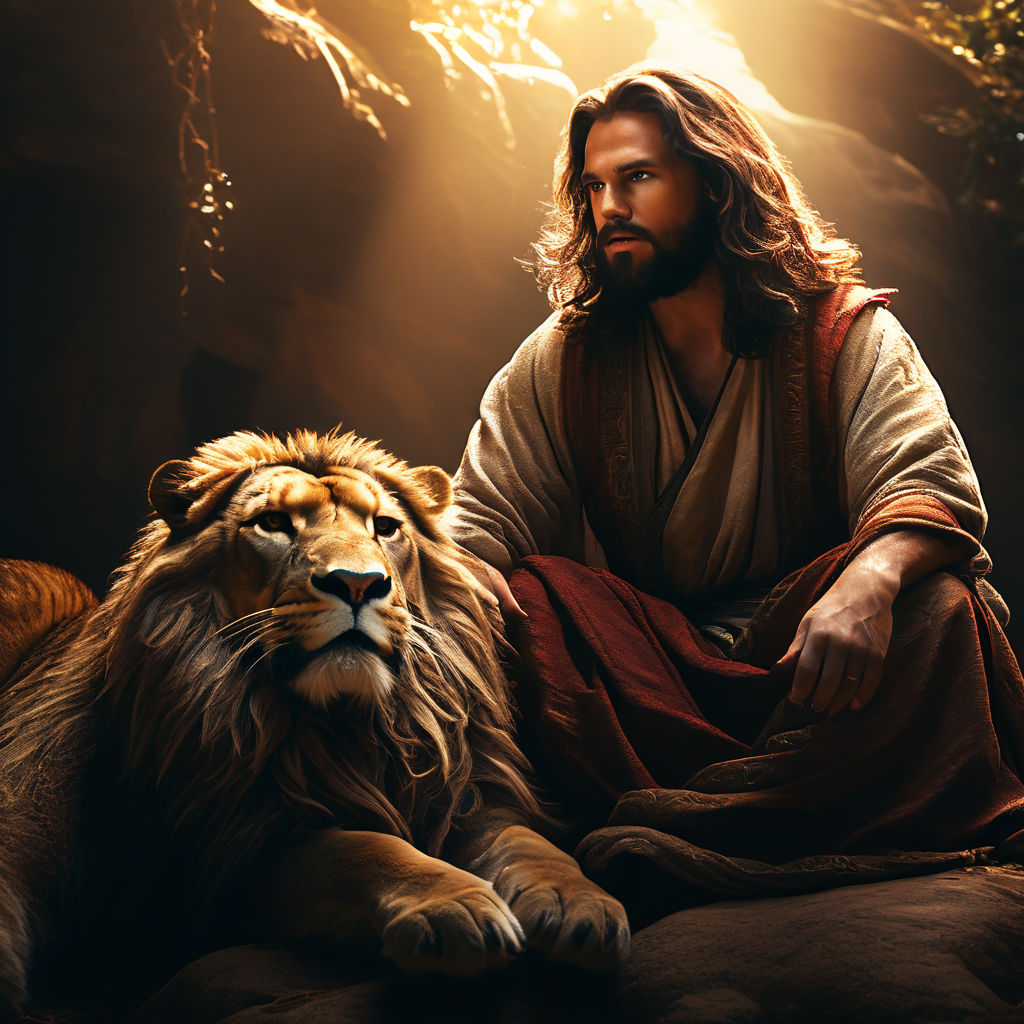 Jesus stepping on the lion and the snake by Douglas RelaxTime - Playground