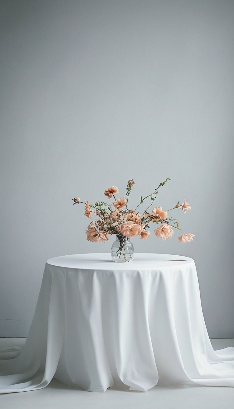 Elegant Minimalist Floral Centerpiece Photography Mobile Wallpaper