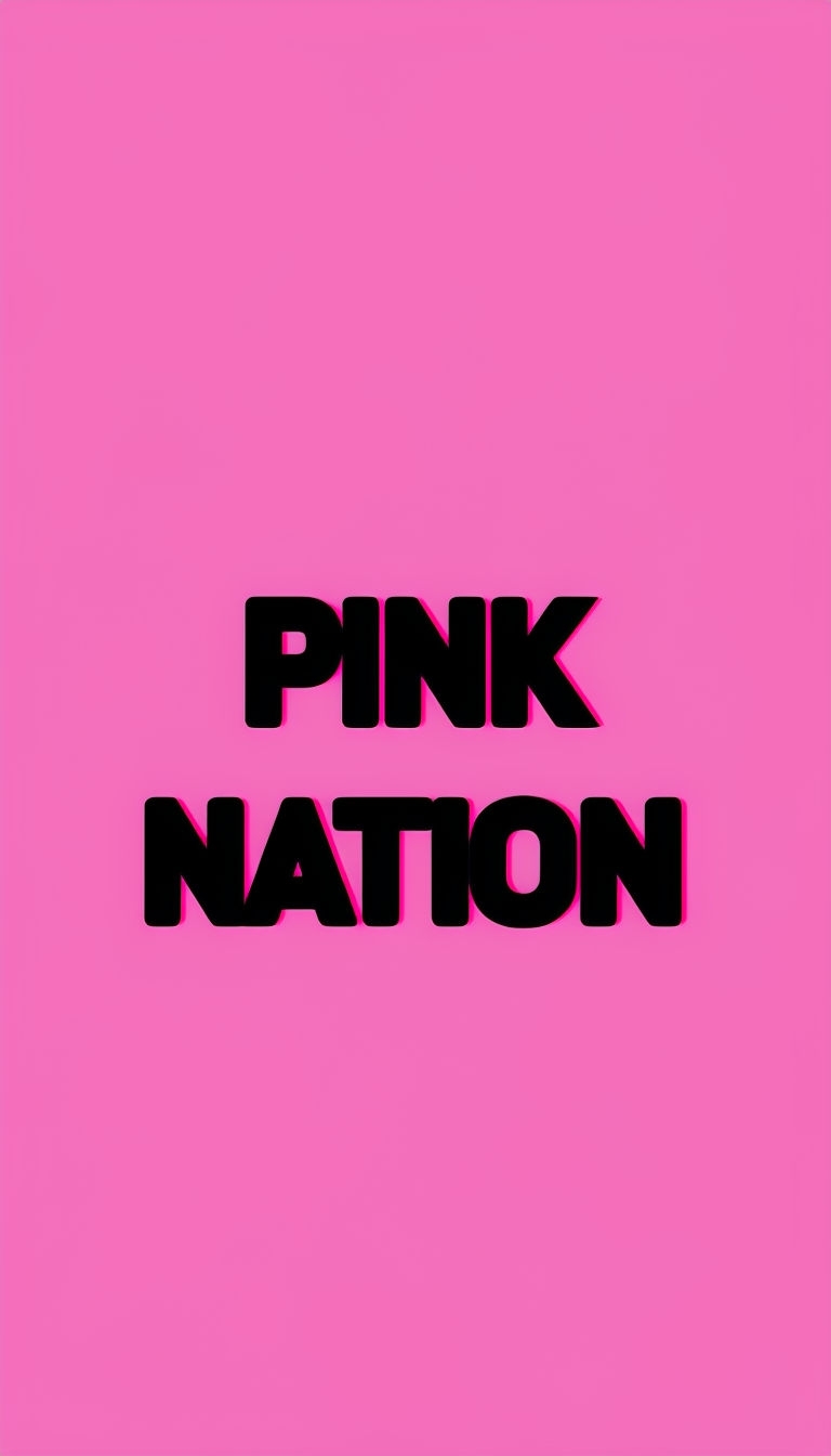 Bold Pink Nation Minimalist Graphic Design Poster