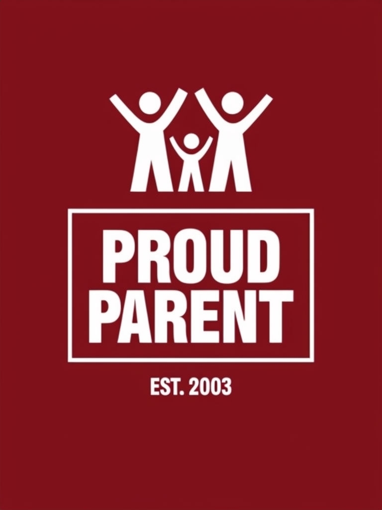 Proud Parent Minimalist Graphic Design T-Shirt