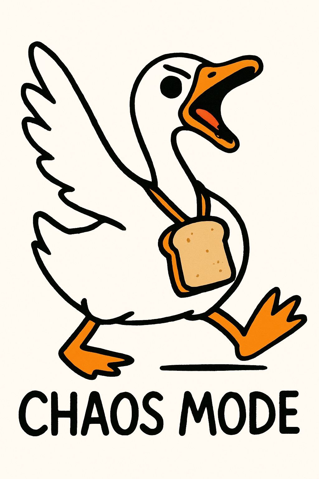 Animated Chaos Mode Duck Cartoon T-Shirt