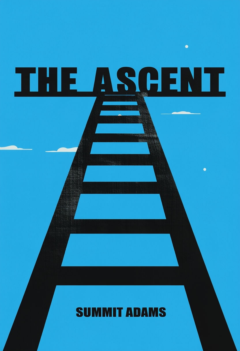 Bold Ascent Ladder Graphic Design for Suspense Adventure EBook Cover