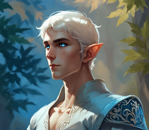 A male elf with white short hair by Lucas Oliveira - Playground