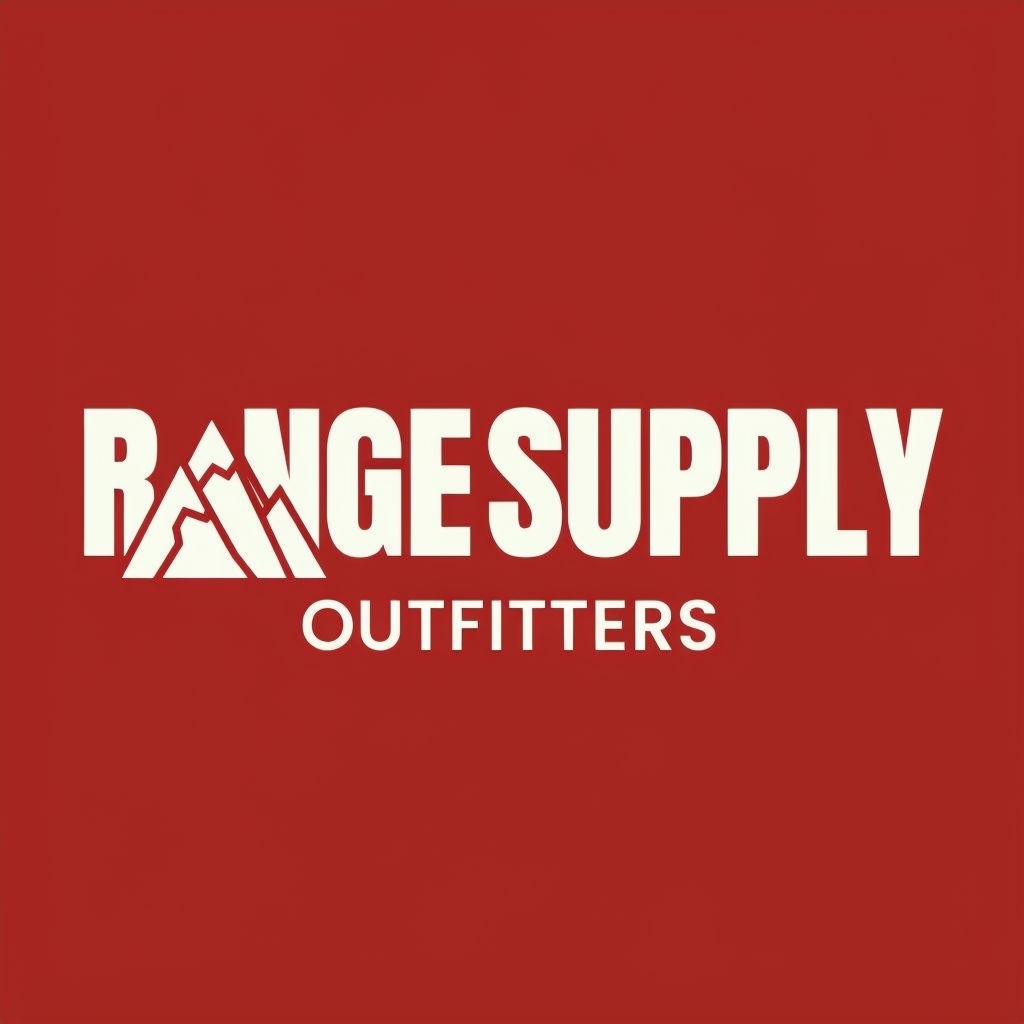 Range Supply Outdoor Gear Logo with Mountain Icon Integration