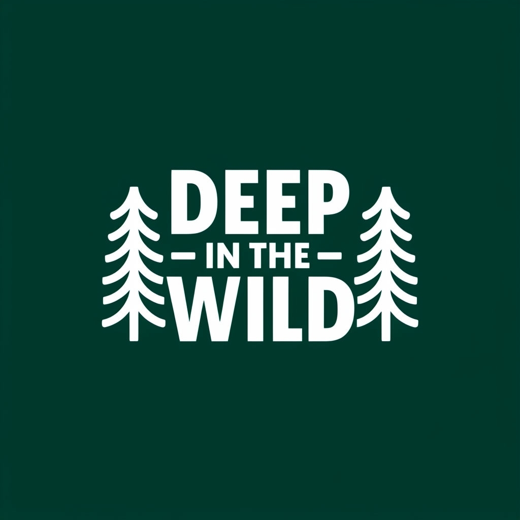 Minimalist Deep in the Wild Logo Design for Adventure Hats