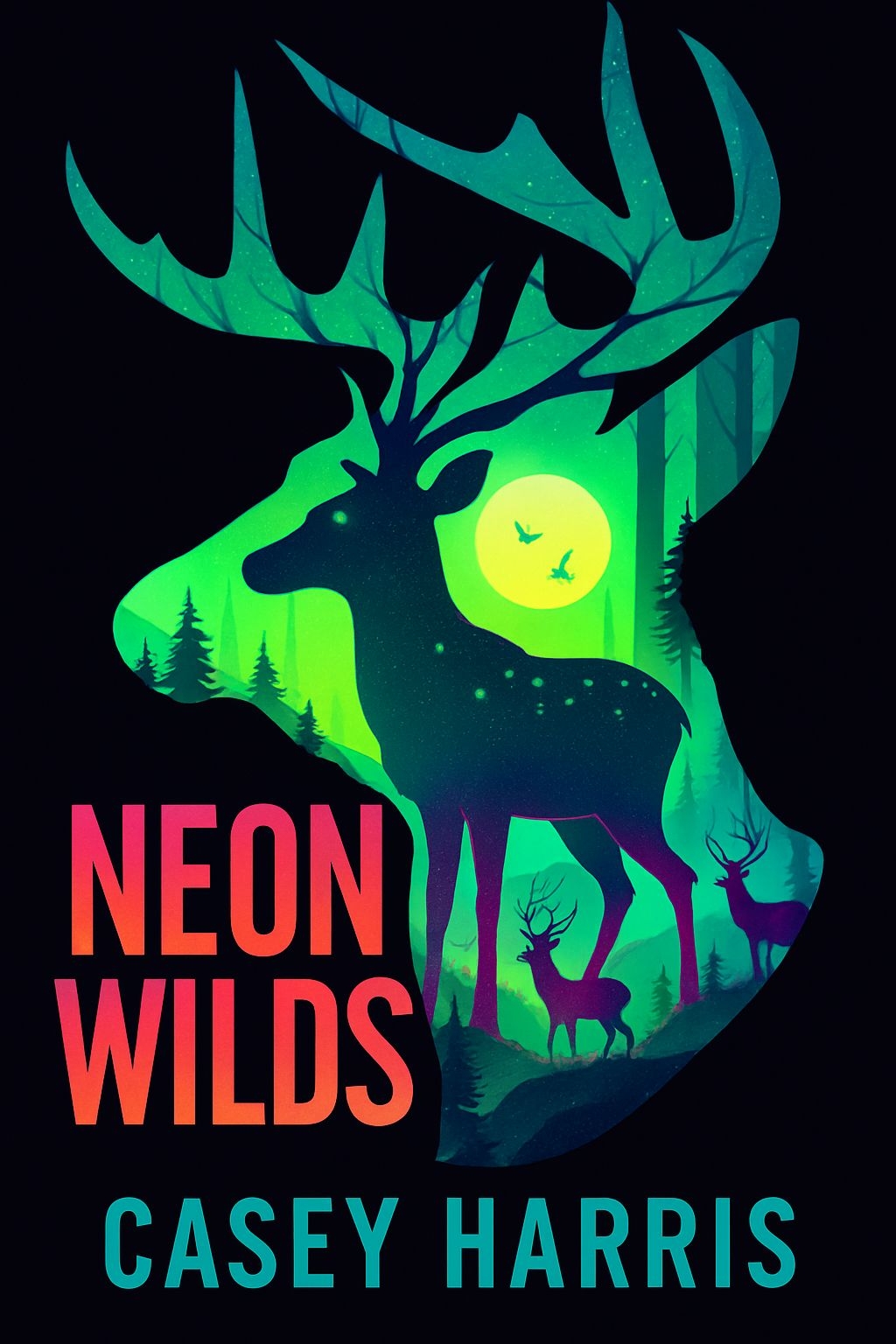 Neon Wilds: Mystical Deer and Forest Adventure EBook Cover
