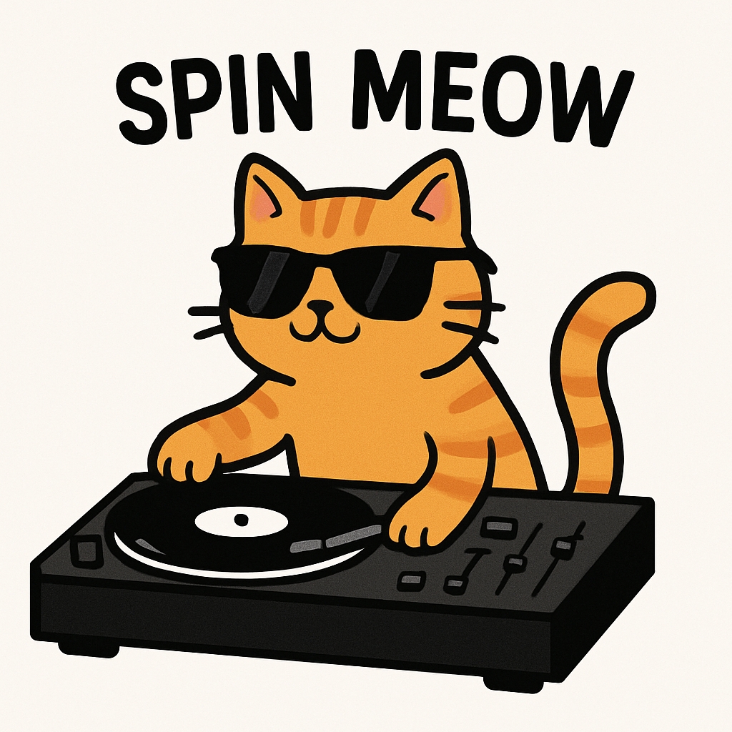 Cool Orange Tabby Cat DJ with Turntable Mug