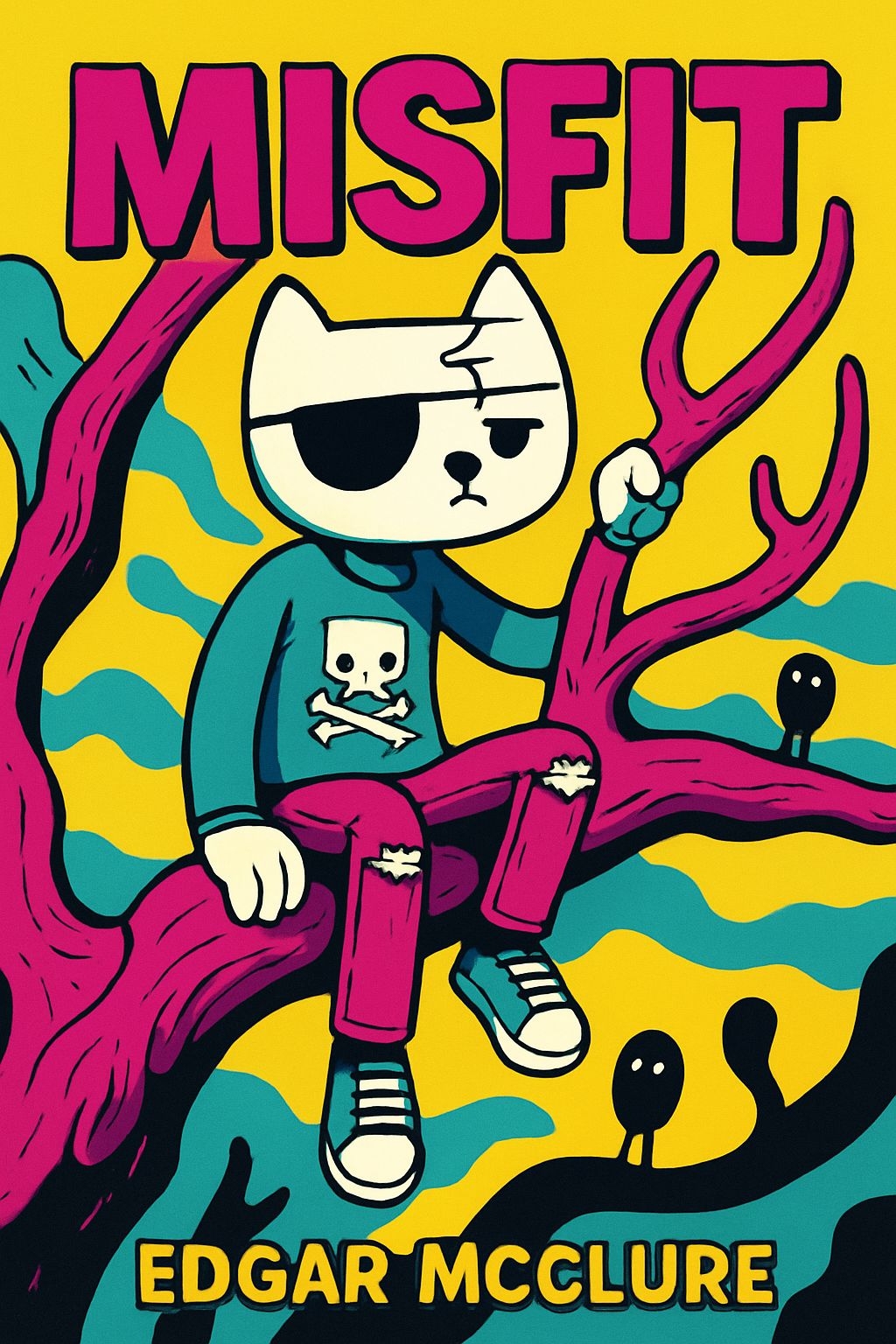 Vibrant Cartoon Pirate Cat Adventure EBook Cover