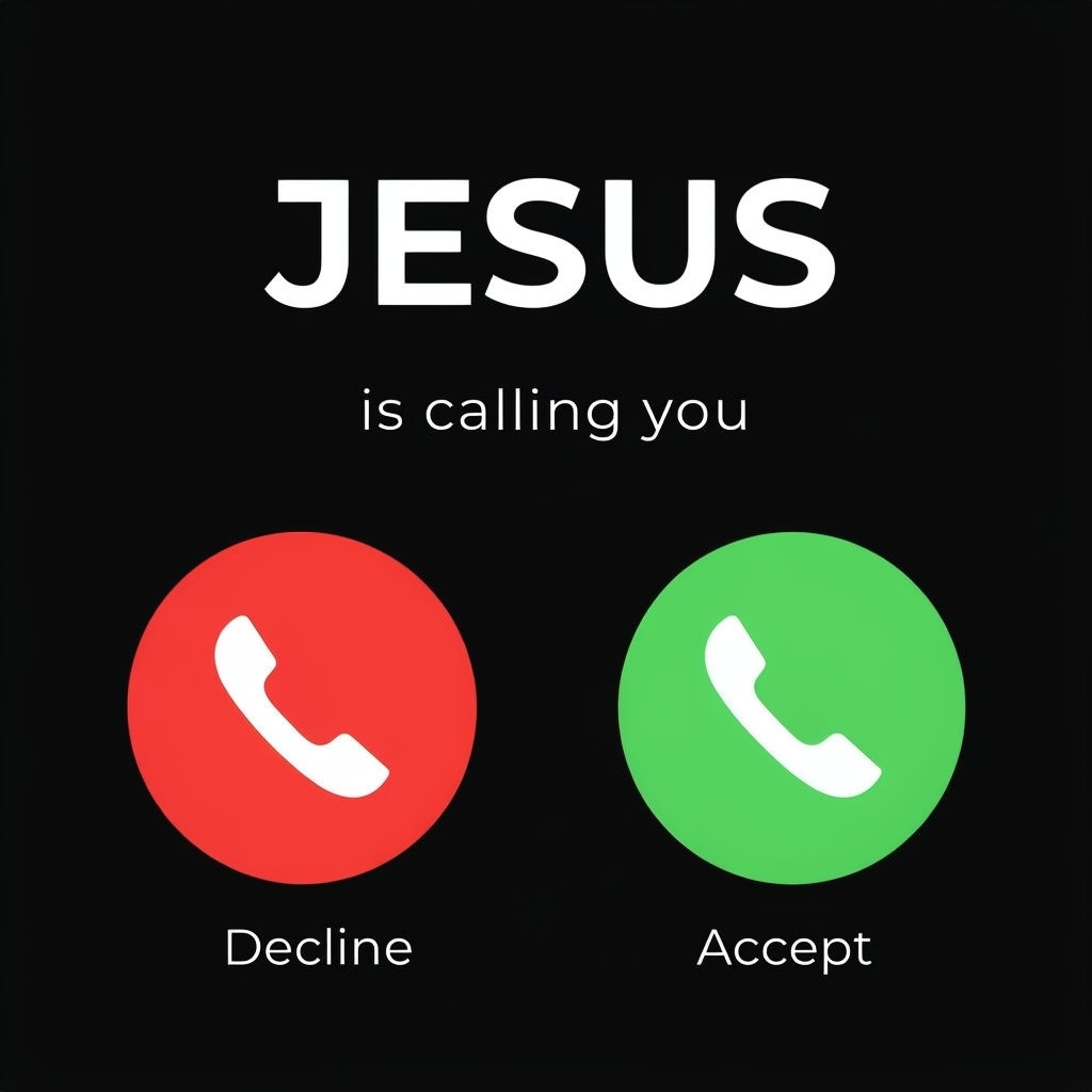 Jesus is Calling You Minimalist Phone Call Interface Social Media Post